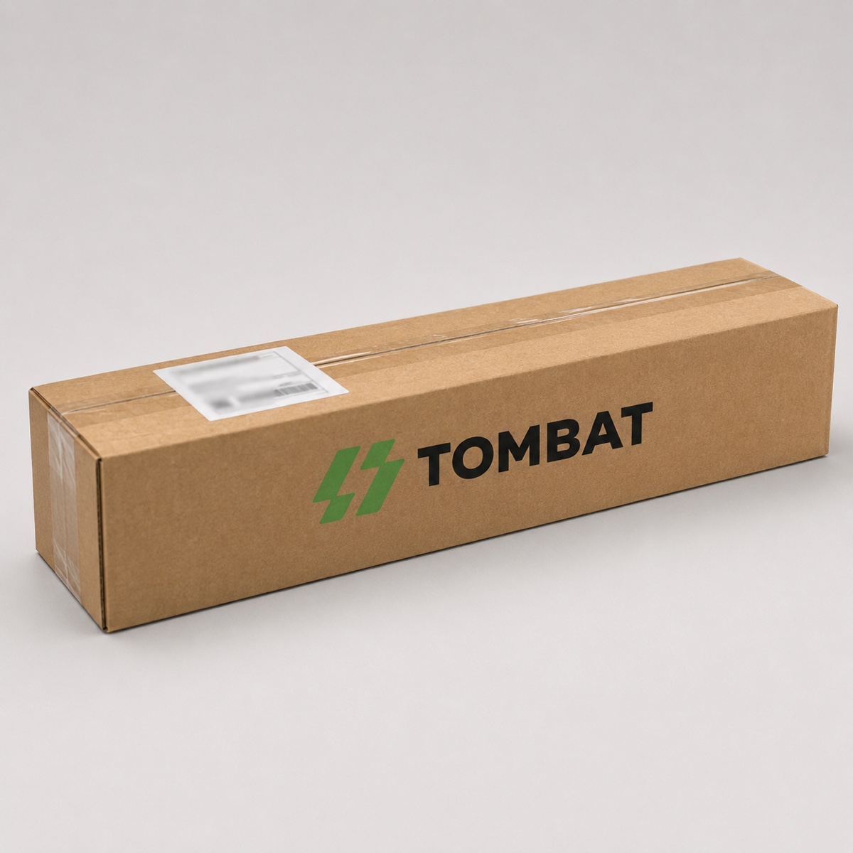 TomBat verzendverpakking: doos met PostNL-label